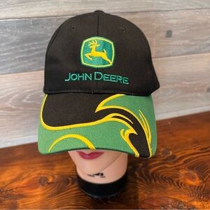John‎ Deere Hat Cap Black Yellow Green Adjustable MPC Promotions